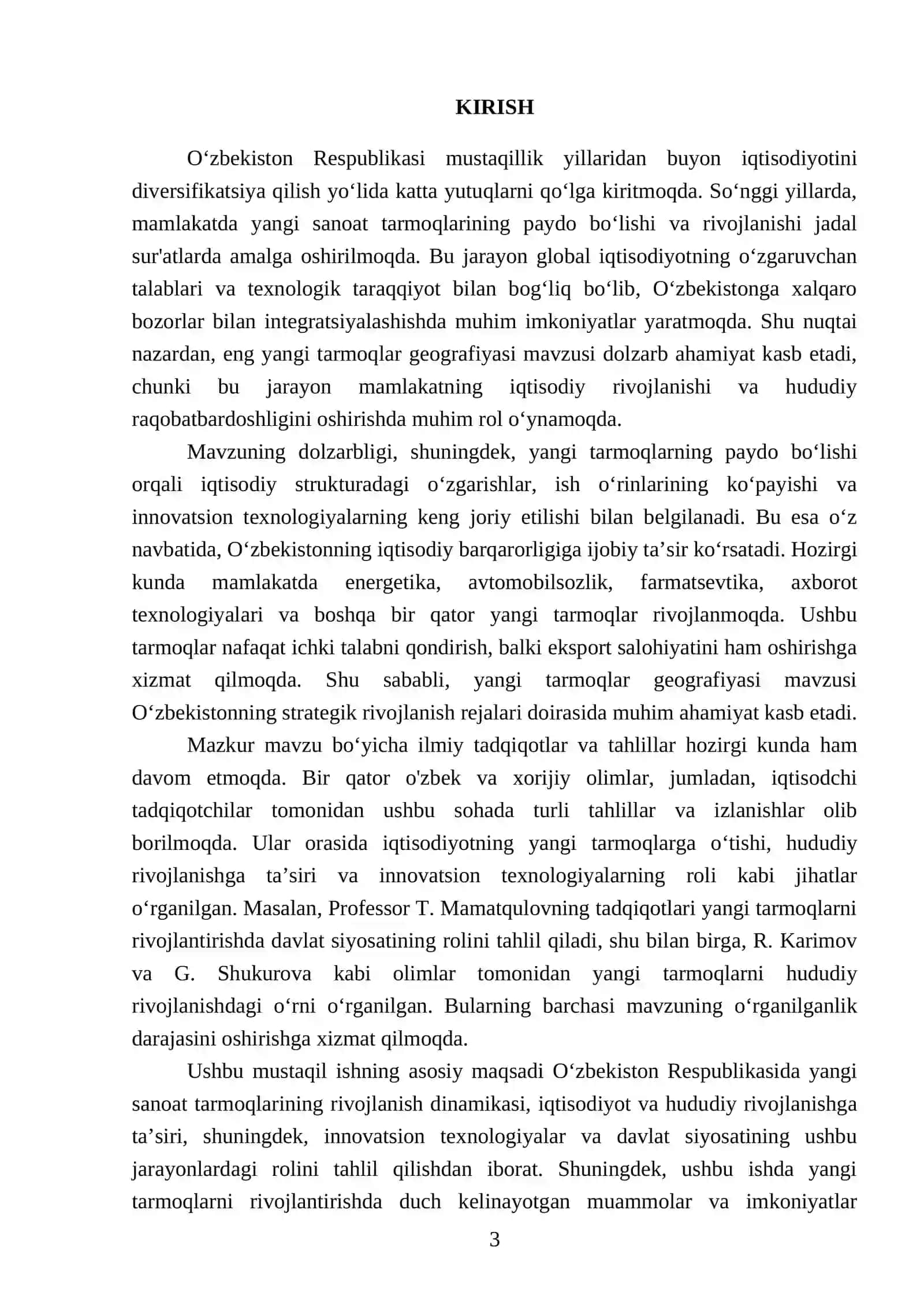 Oʻzbekiston Respublikasi eng yangi tarmoqlar geografiyasi 3