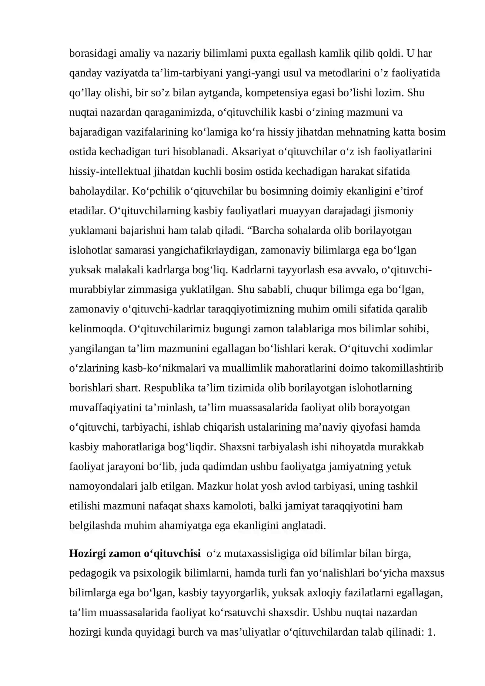 Oliy ta’lim o‘qituvchisi kasbiy kompetensiyasini takomillashtirishning nazariy va amaliy aspektlari 3
