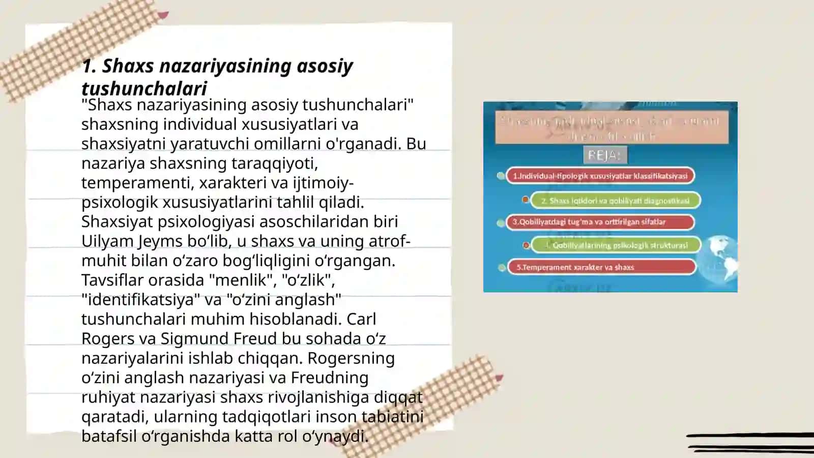 Shaxs nazariyasi. Endopsixika va egzopisixika. Diqqatning xususiyatlari Ergasheva Sevinch 3