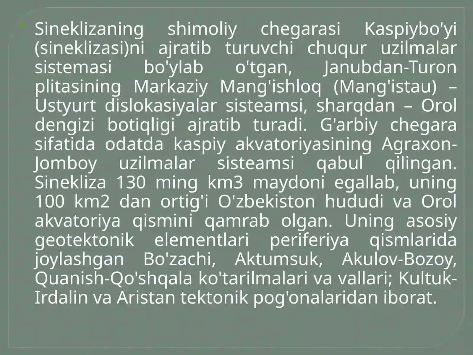 Qurama poydevorli Shimoliy Ustyurt sineklizasining geologik tuzilishi va rivojlanish tarixi 3