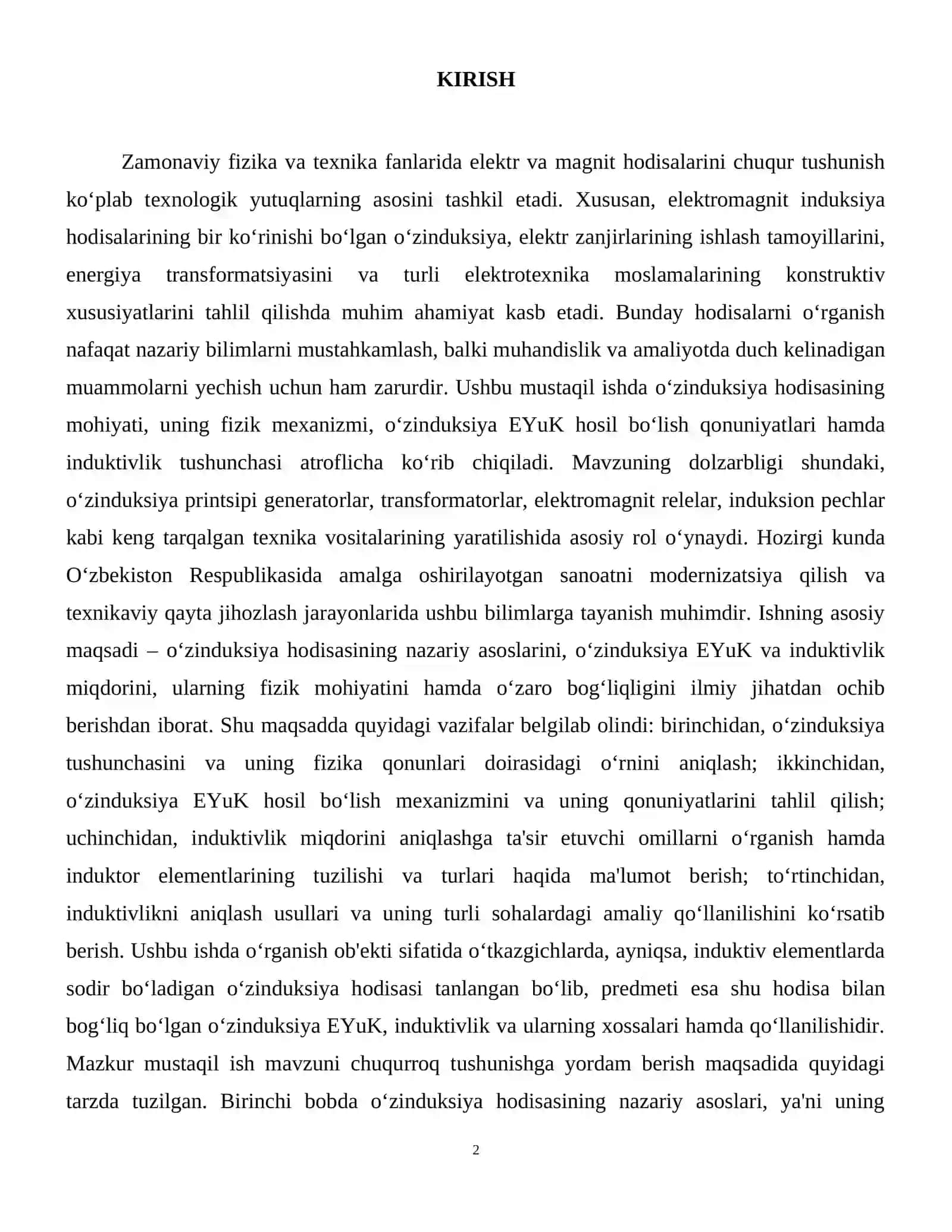 O‘zinduksiya hodisasi. O‘zinduksiya EYuK. Induktivlik 3