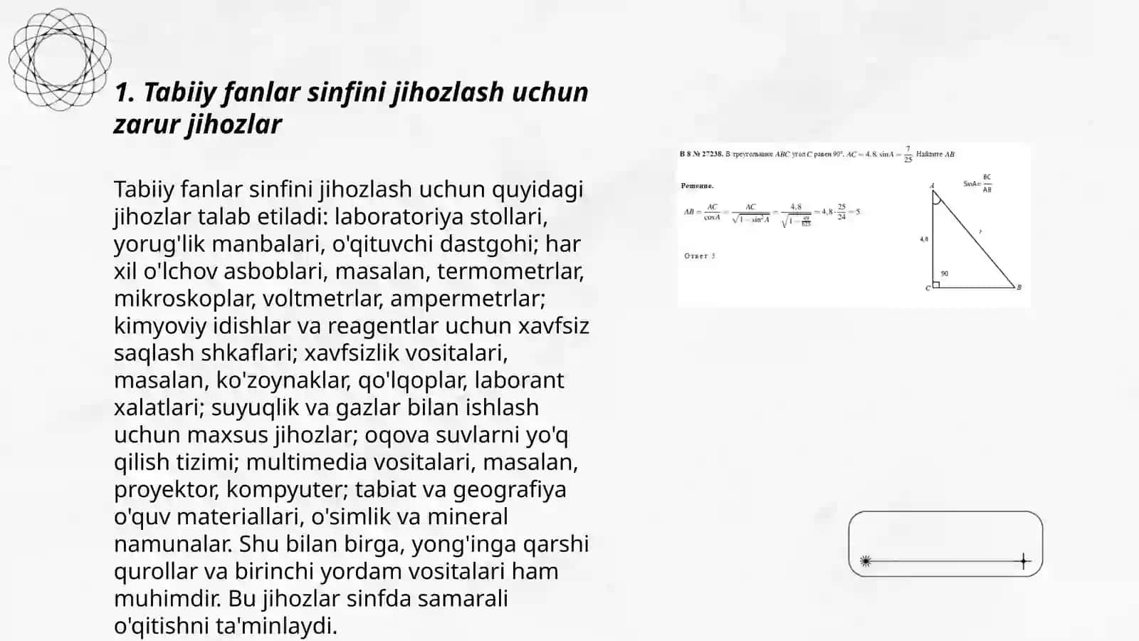 Tabiiy fanlar xonasini jihozlash va o‘lkashunoslik burchagini tashkil etish 3