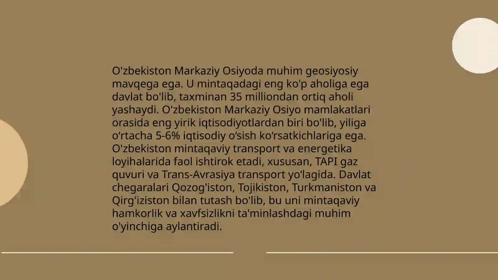 O’zbekistonning gesiyosiy va geoiqtisodiy o’rni 3