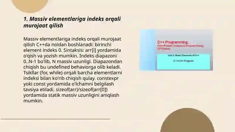 MASSIV ELEMENTLARI BILAN ISHLASH 3