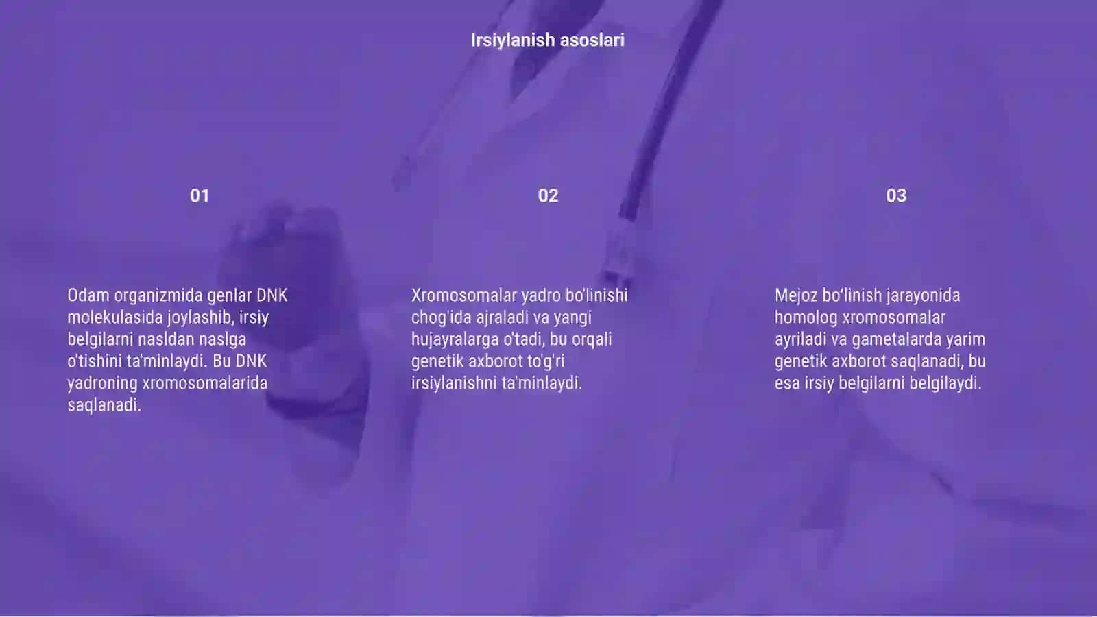 Odamda genlarning birikkan holda irsiylanishining sitologik asoslari 3