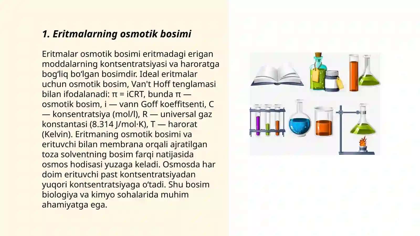 Eritmalarning osmotik bosimi va uning ahamiyati 3