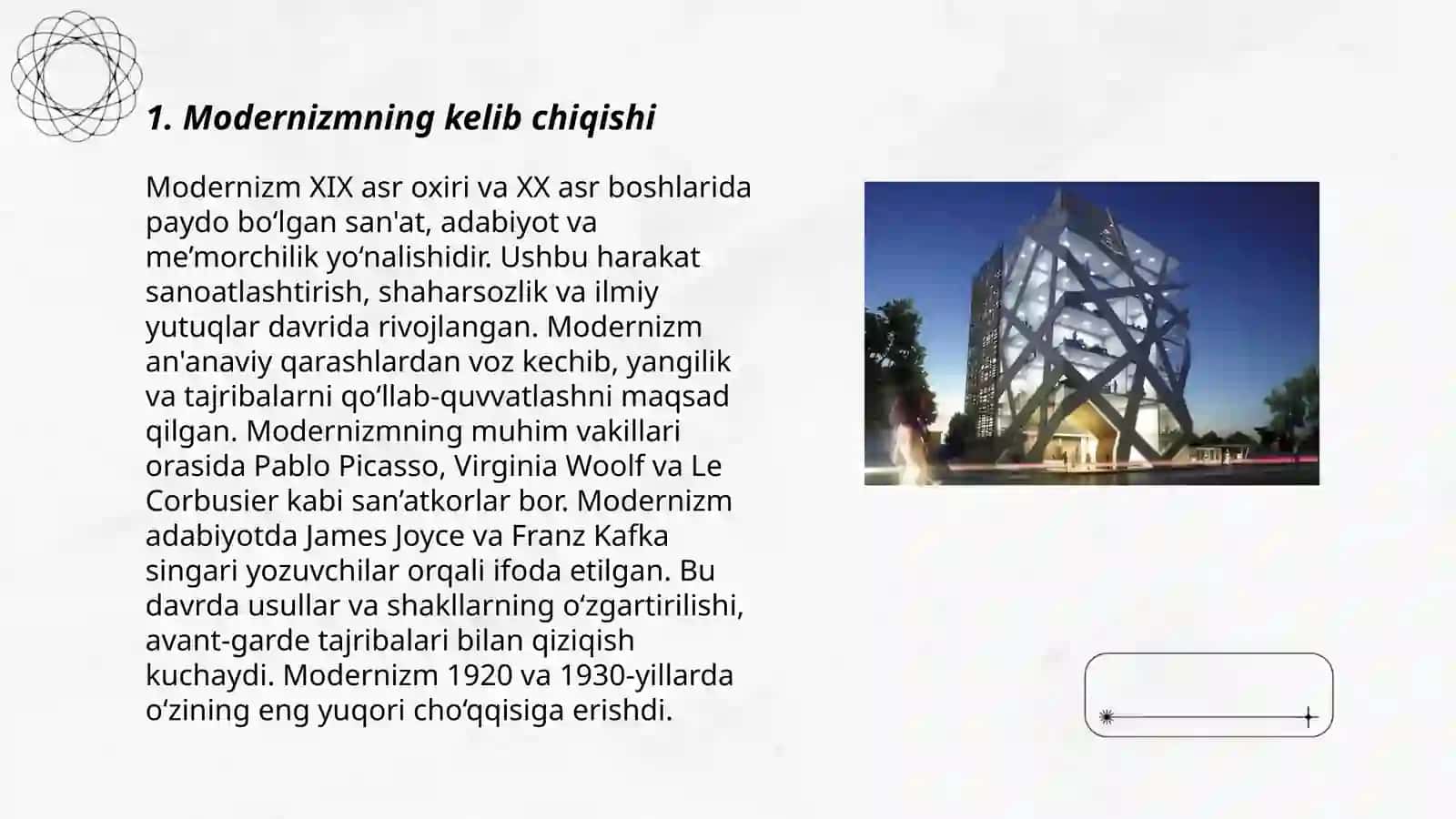 Modernizm uslubi 3