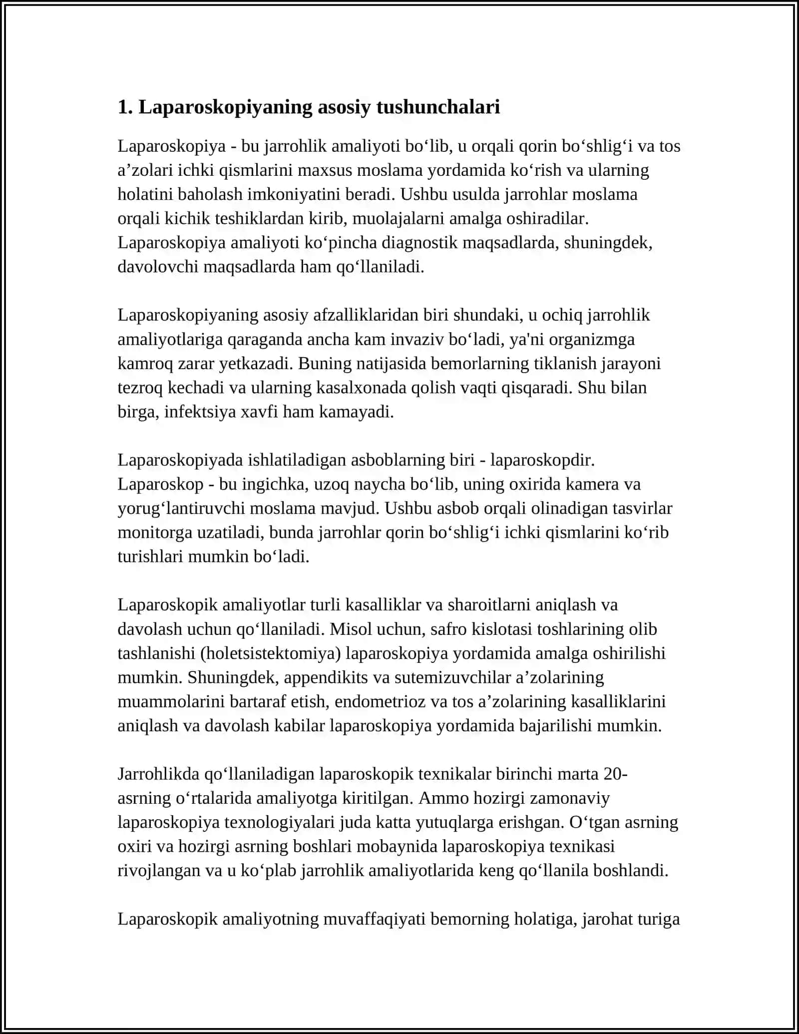 LAPAROSKOPIYANING JARROHLIKDA QOʻLLANISHI 3