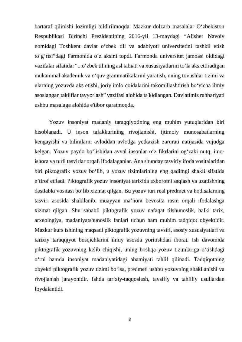 Piktografik yozuv tavsifi va taraqqiyoti 3