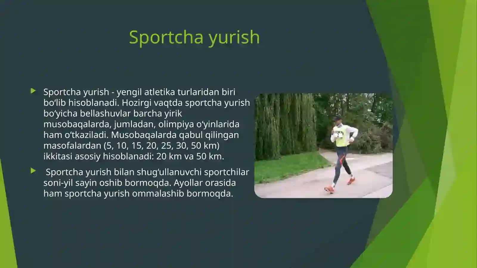 Sportcha yurish 3