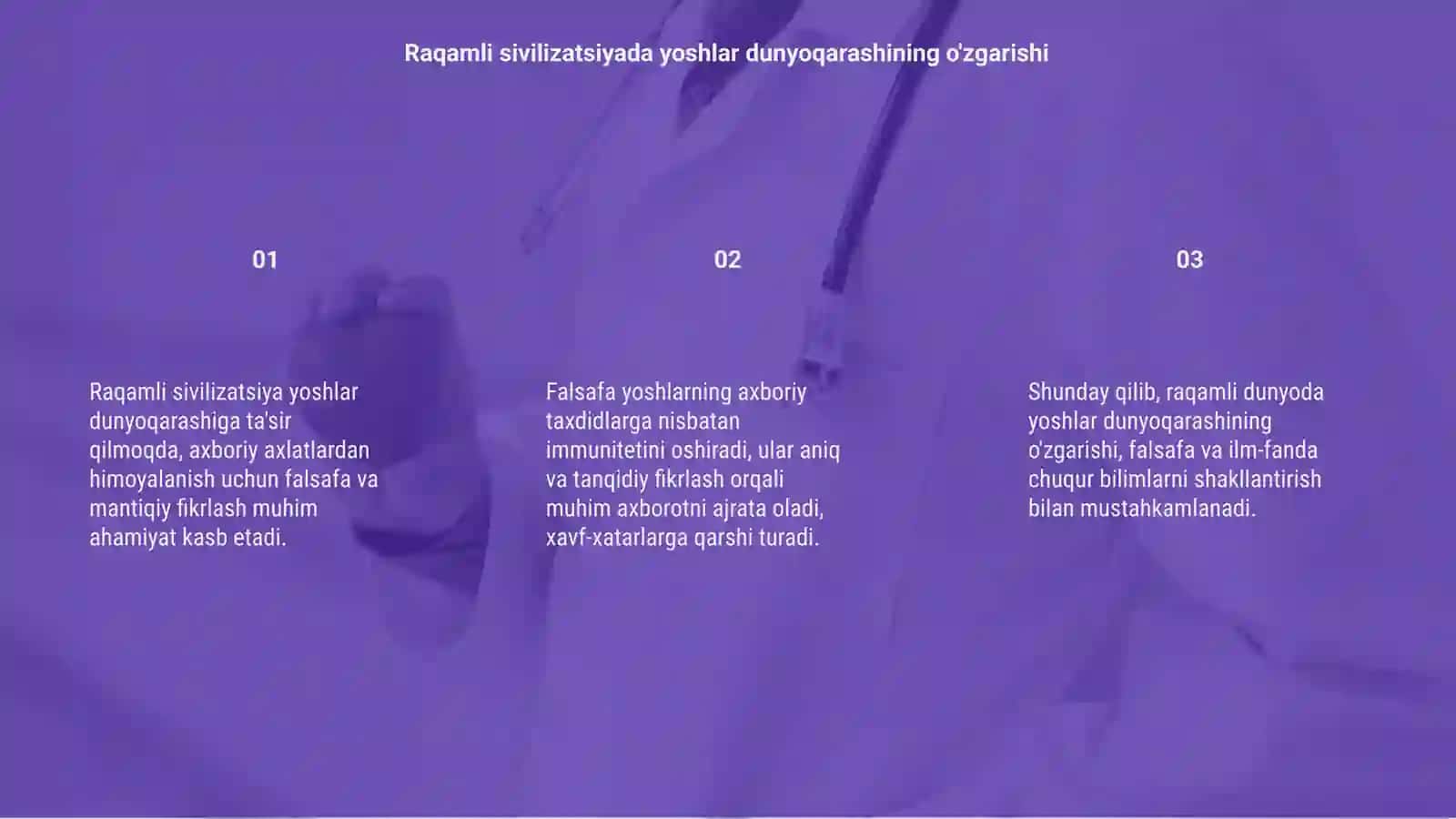 Raqamli sivilizatsiyada yoshlar dunyoqarashining o'zgarishi 3