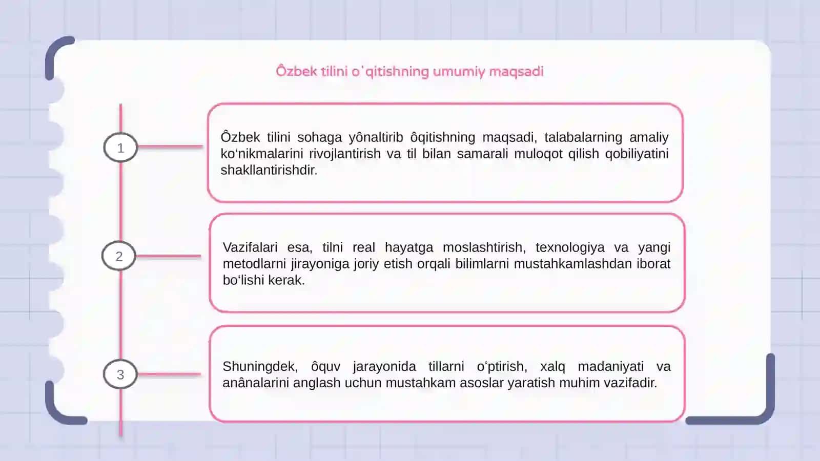 Ôzbek tilini sohaga yônaltirib ôqitishning maqsadi, vazifalari 3