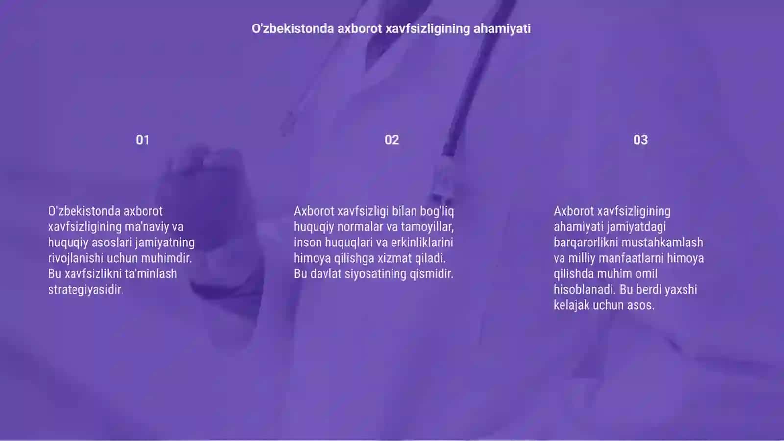 O'zbekistonda axborot xavfsizligining ma'naviy va huquqiy asoslari 3