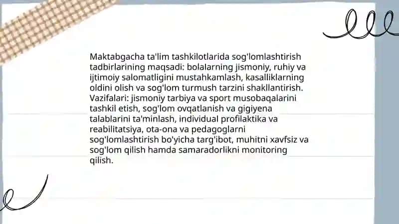 Sog'lomlashtirish tadbirlari 3