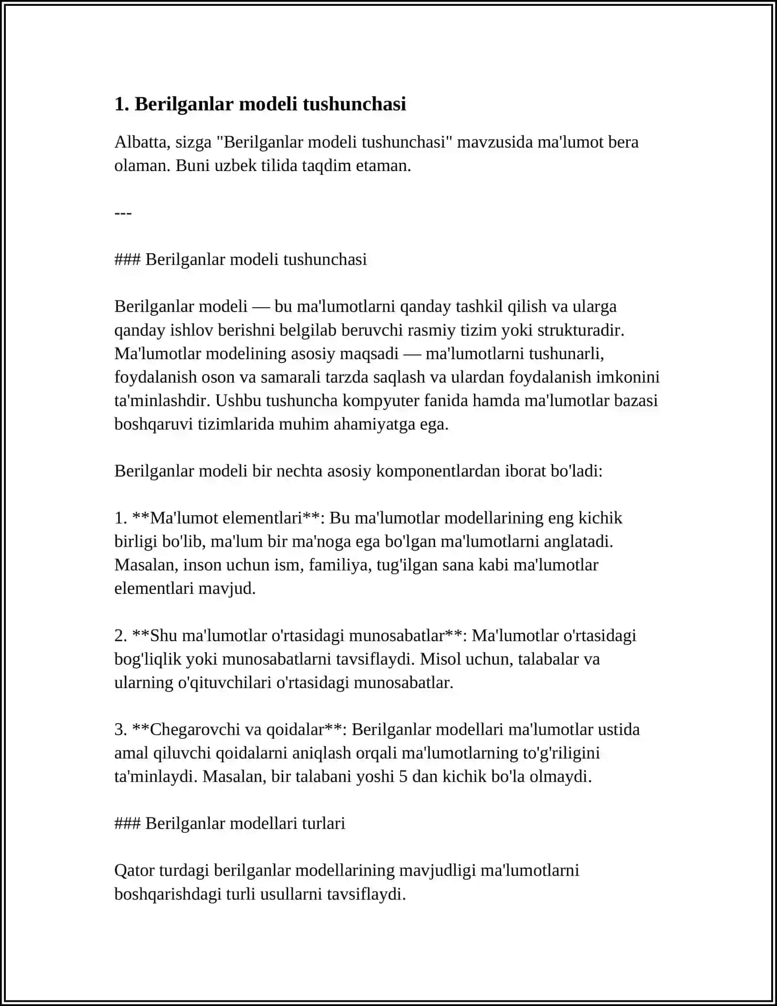 BERILGANLARNING KONSEPTUAL MODELINI YARATISH 3