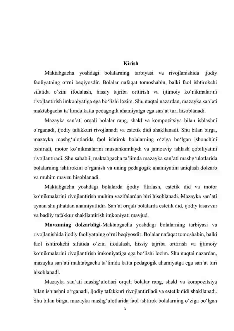 Maktabgacha talim tashkilotida mazayka san'atining ahamiyati 3