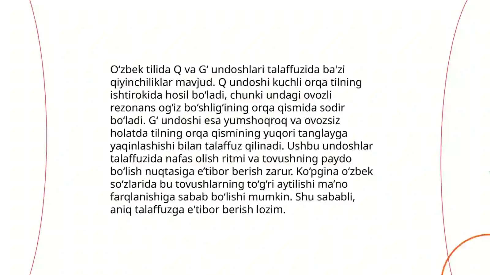 Q-G‘ undoshlarining talaffuzi va imlosi 3