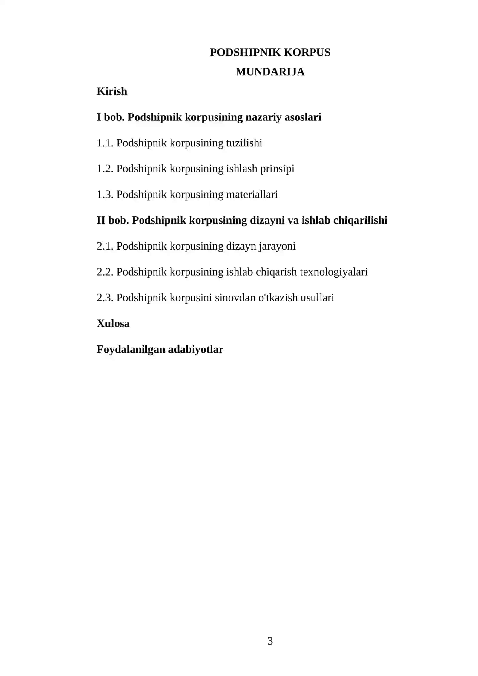 Podshipnik Korpus 3