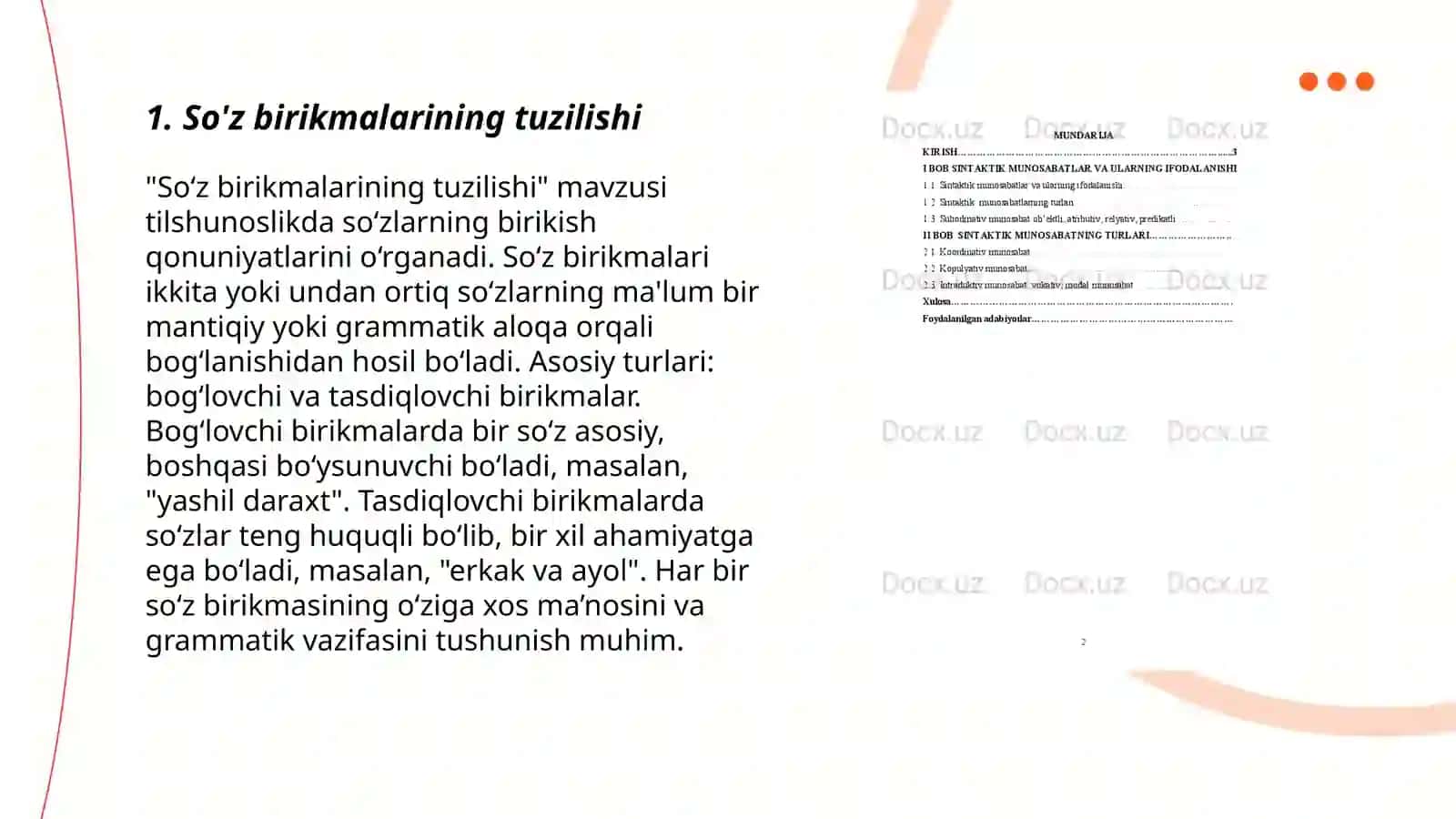 So'z birikmasi va turgʻun bogʻlamalar 3