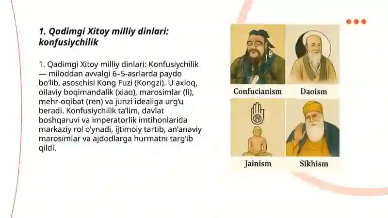 Milliy dinlar 3
