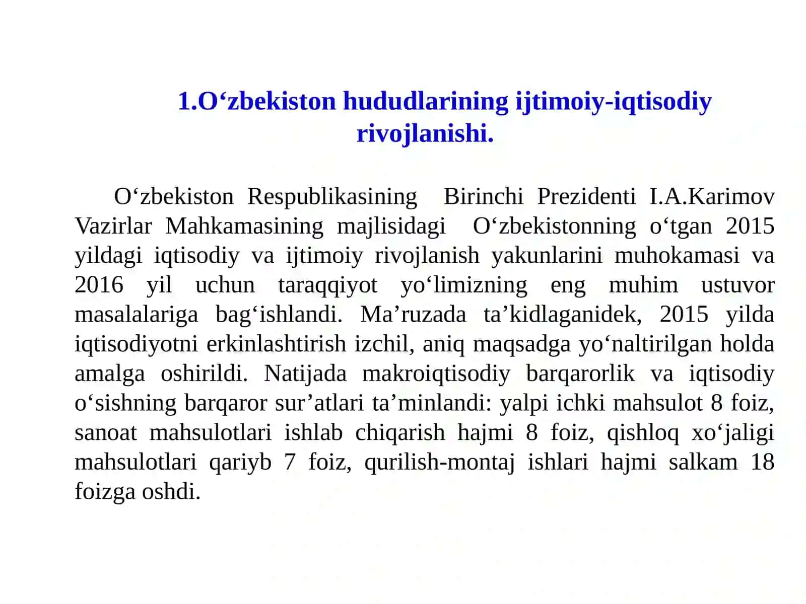 MINTAQALARNIIJTIMOIY-IQTISODIY RIVOJLANISHIMKONIYATLARI 3
