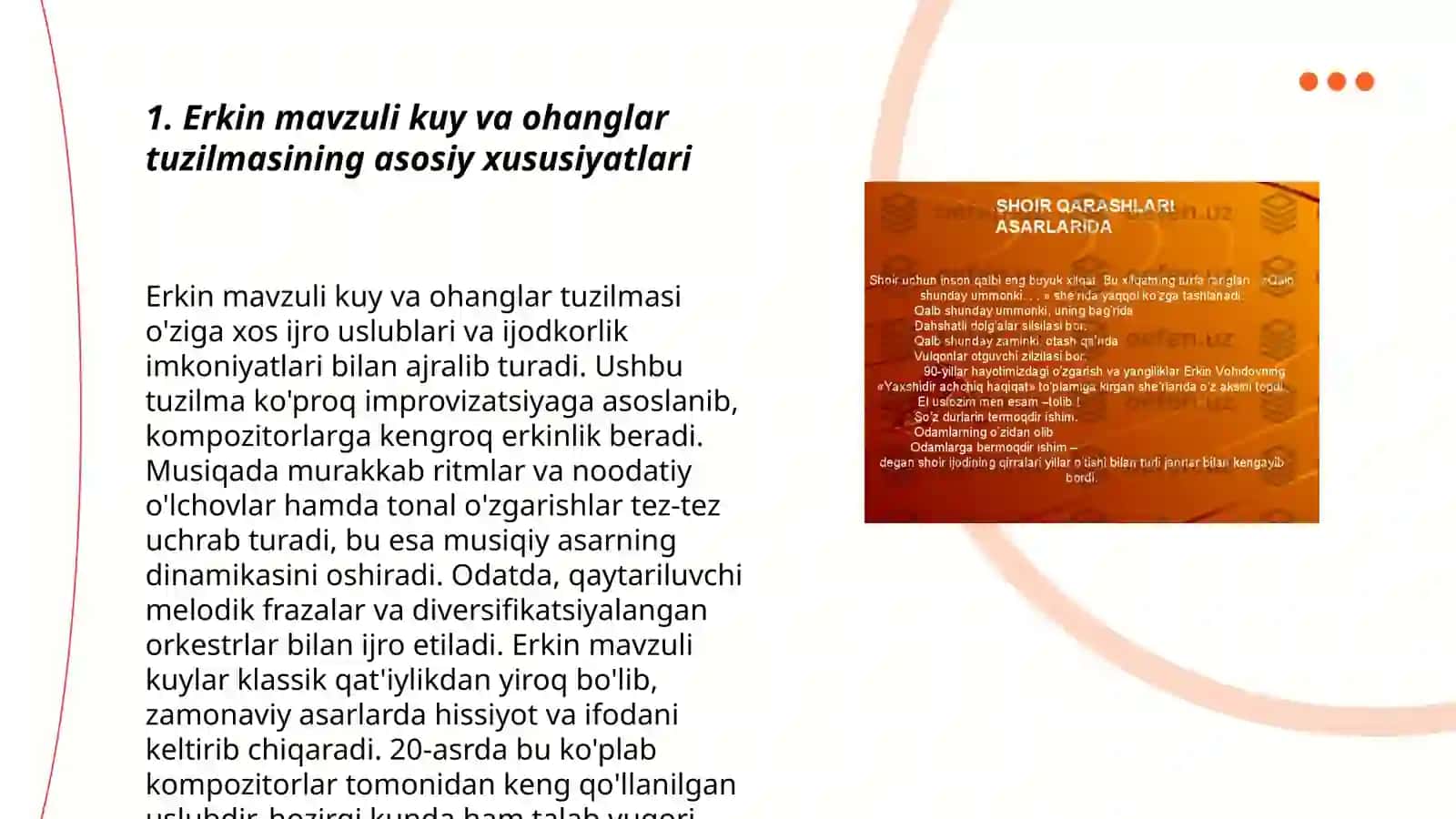 Erkin mavzuli kuy va ohanglar tuzilmasi variantliligi va invariantliligi 3