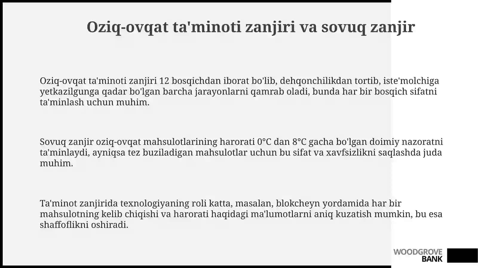 Oziq-ovqat ta'minoti zanjiri va sovuq zanjir logistikasi 3