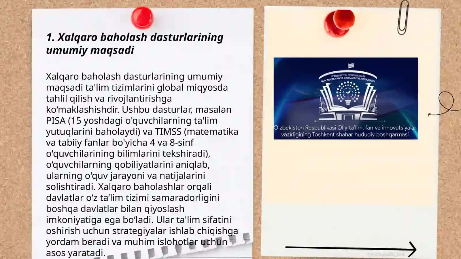 Xalqaro baholash dasturlarining maqsadi, mazmun sohalari hamda topshiriqlari, ularni baholash mezonlari 3