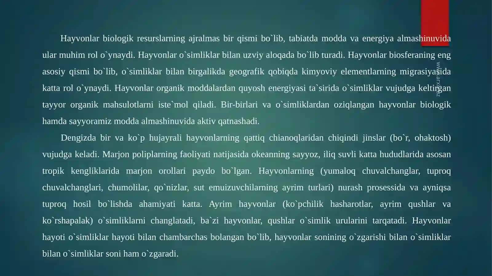 Biosferavahordalihayvonlarningundatutgano`rni 3