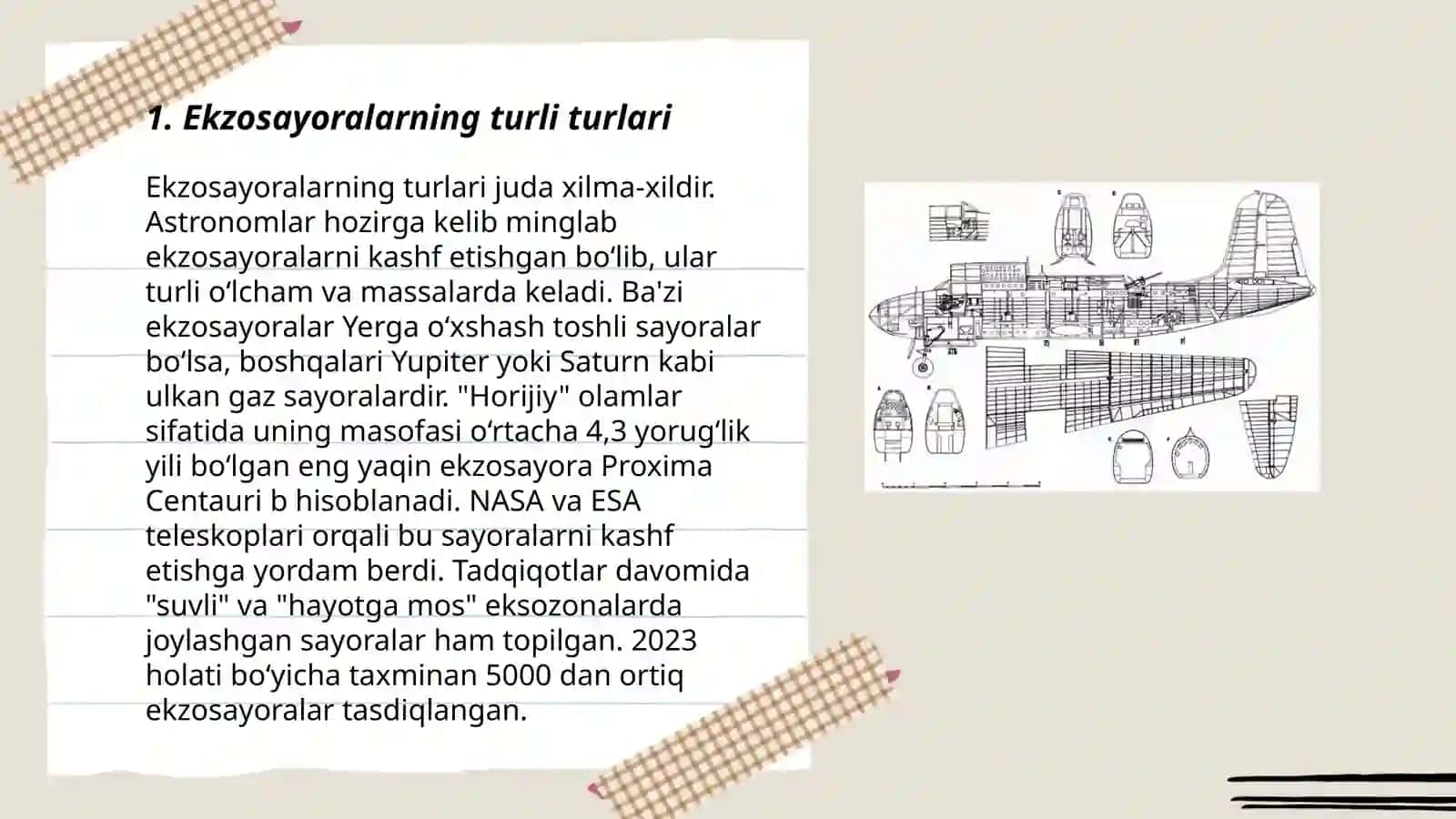 Ekzosayoralarning xossalari 3