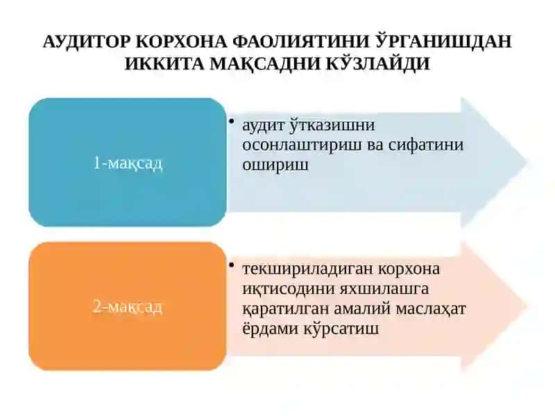 АУДИТОРЛИК ТЕКШИРУВИ ВАҚТИДА БУХГАЛТЕРИЯ ҲИСОБИ ТИЗИМИНИ ВА ИЧКИ НАЗОРАТНИ ЎРГАНИШ ҲАМДА БАҲОЛАШ АУДИТОРЛИК ТЕКШИРУВИ ВАҚТИДА БУХГАЛТЕРИЯ ҲИСОБИ ТИЗИМИНИ ВА ИЧКИ НАЗОРАТНИ ЎРГАНИШ ҲАМДА БАҲОЛАШ 3