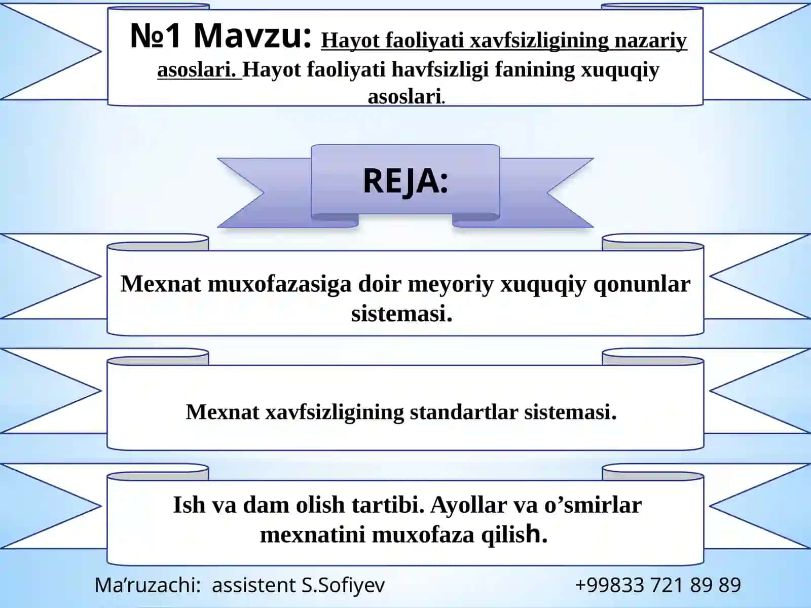 Hayot faoliyati xavfsizligi 3
