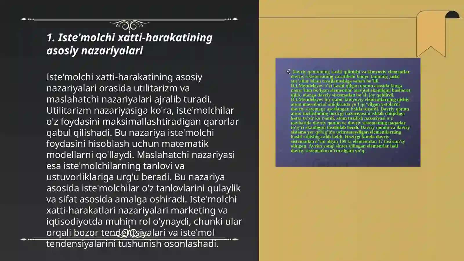 Iste'molchi xatti-harakatining asosiy nazariyalari 3