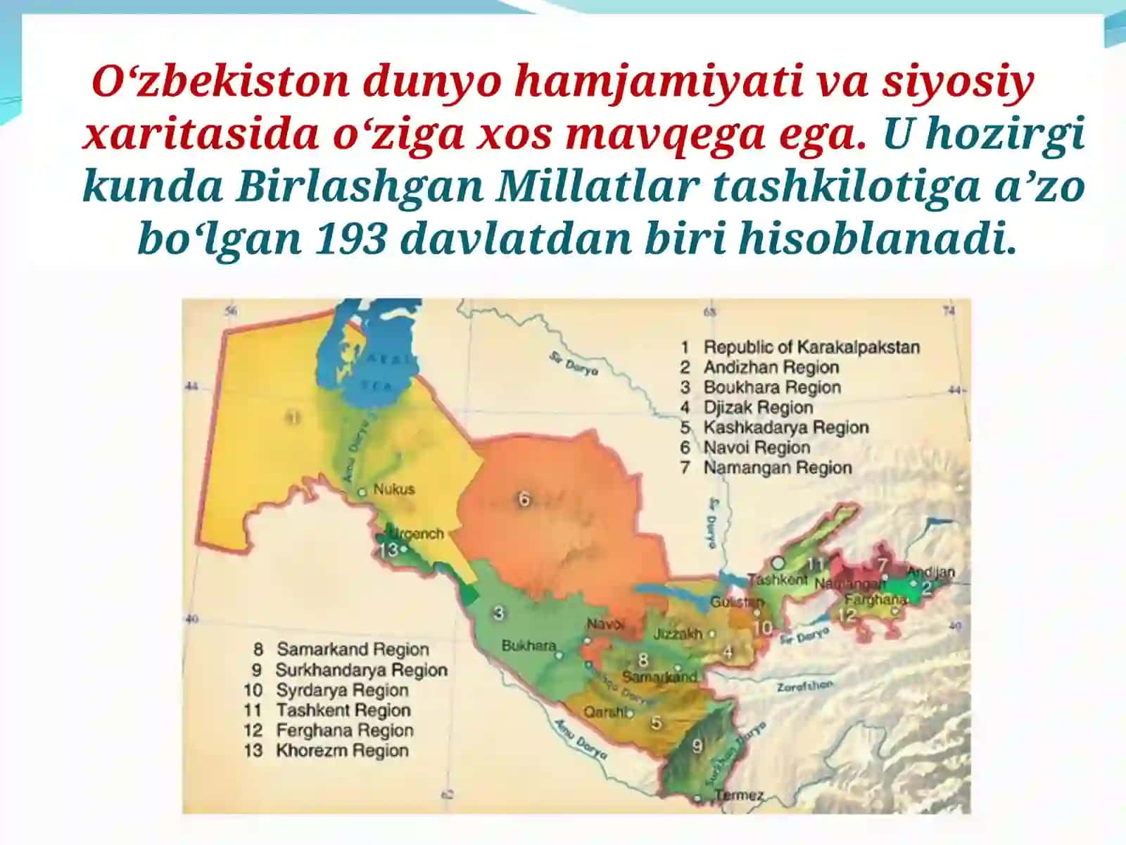 O‘zbekistonning geosiyosiy o‘rni va munosabatlari 3