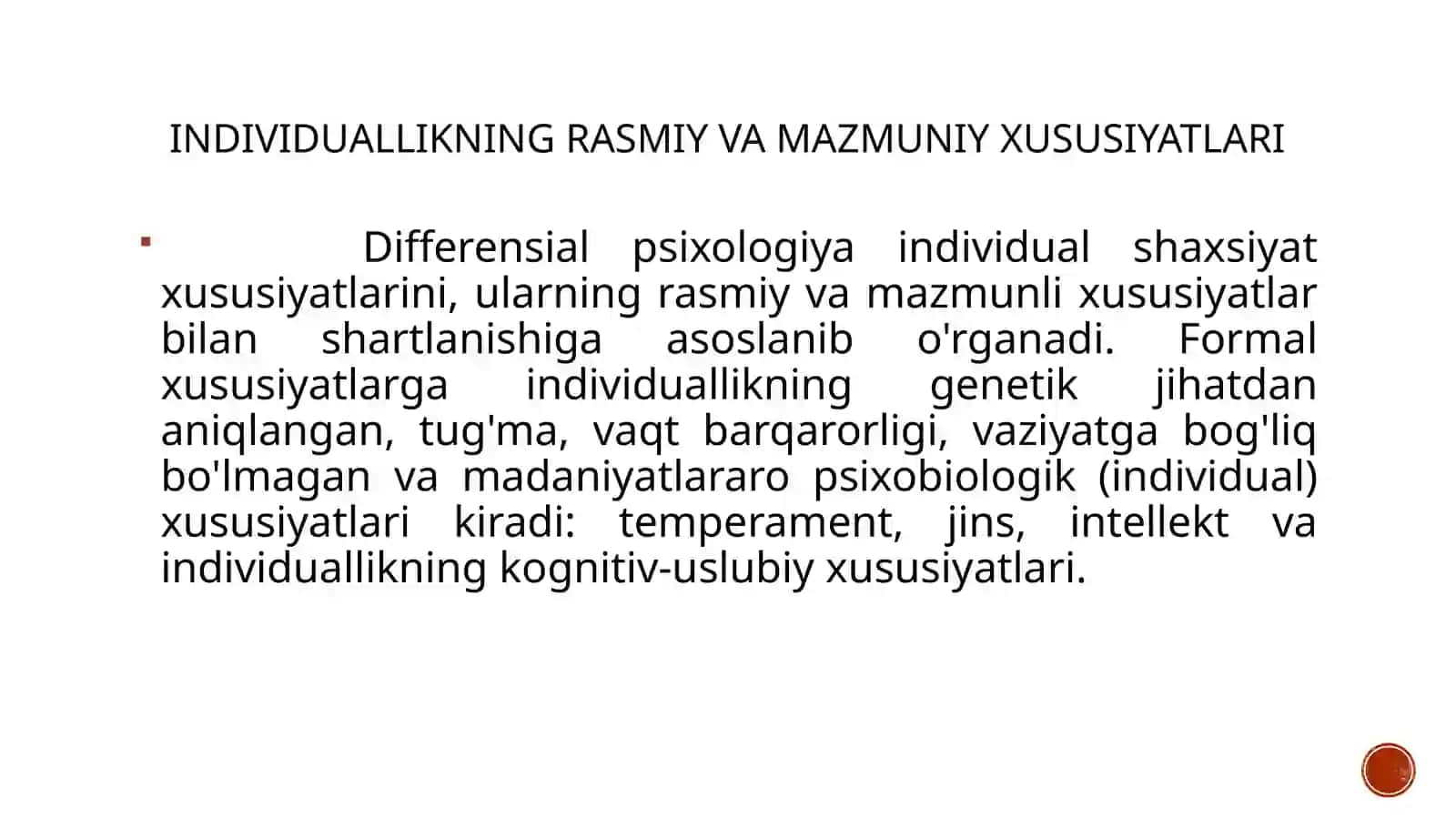 Individuallikning rasmiy xususiyatlardagi farqi 3