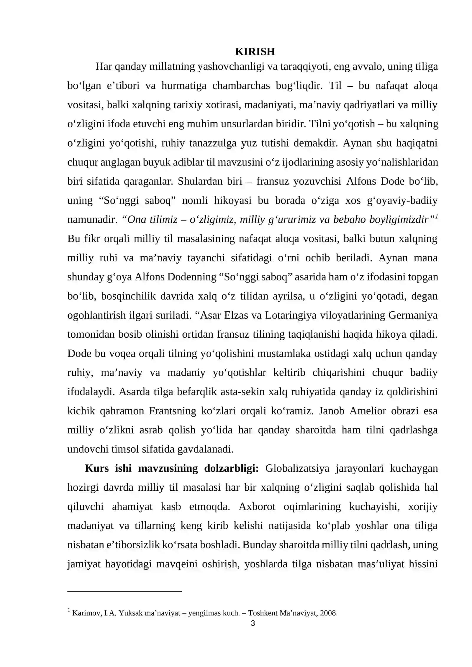 Alfons Dodening “So’nggi saboq” asarida milliy tilning ahamiyati 3