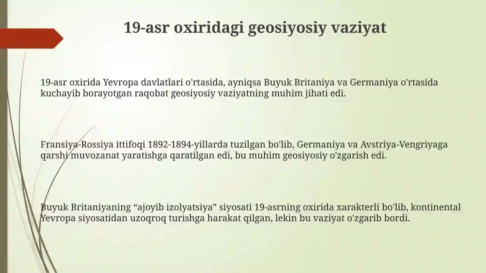 Antantaning vujudga kelishi 3