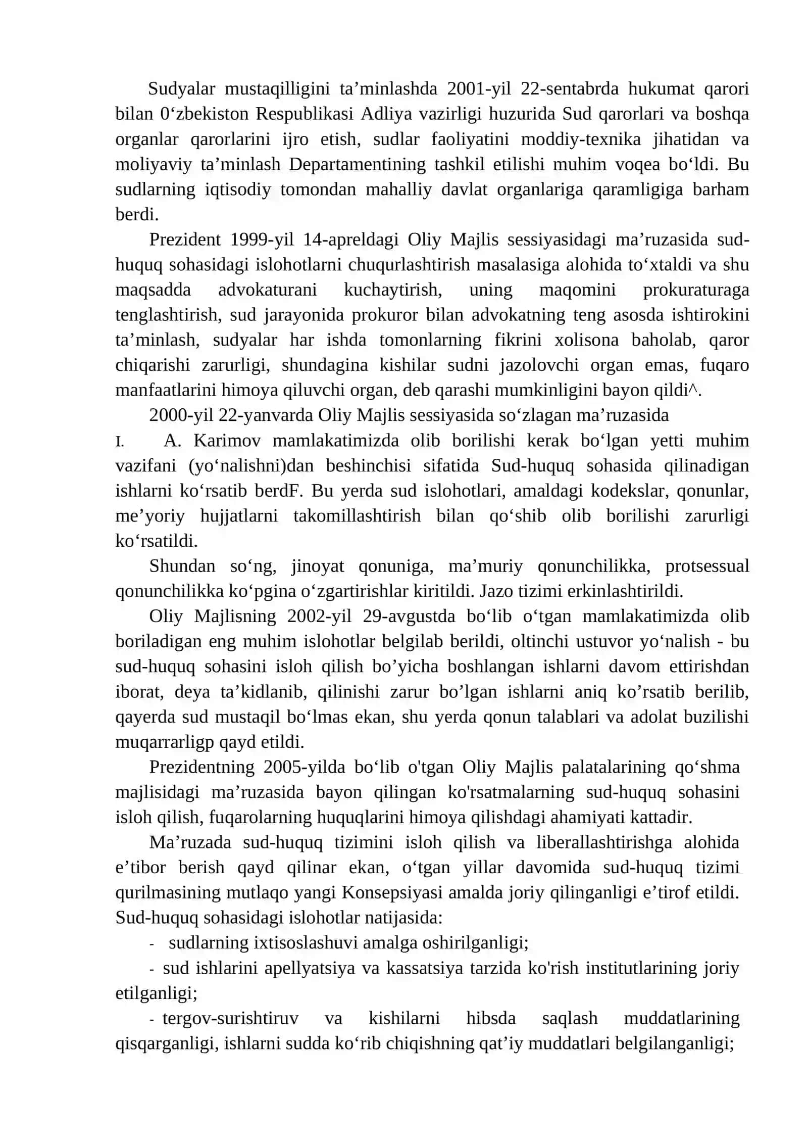 O'zbekiston Respublikasi sud hokimiyati. Konsitutsiya ustunligi va muhofazasi 3