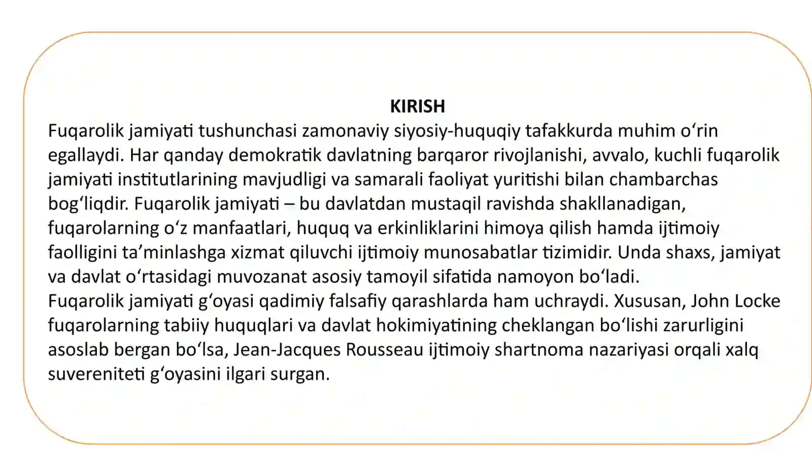 Fuqarolik jamiyati instotutlari. 3