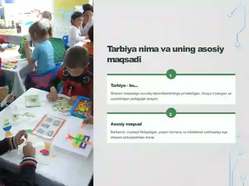 Tarbiya jarayonining mohiyati va mazmuni 3