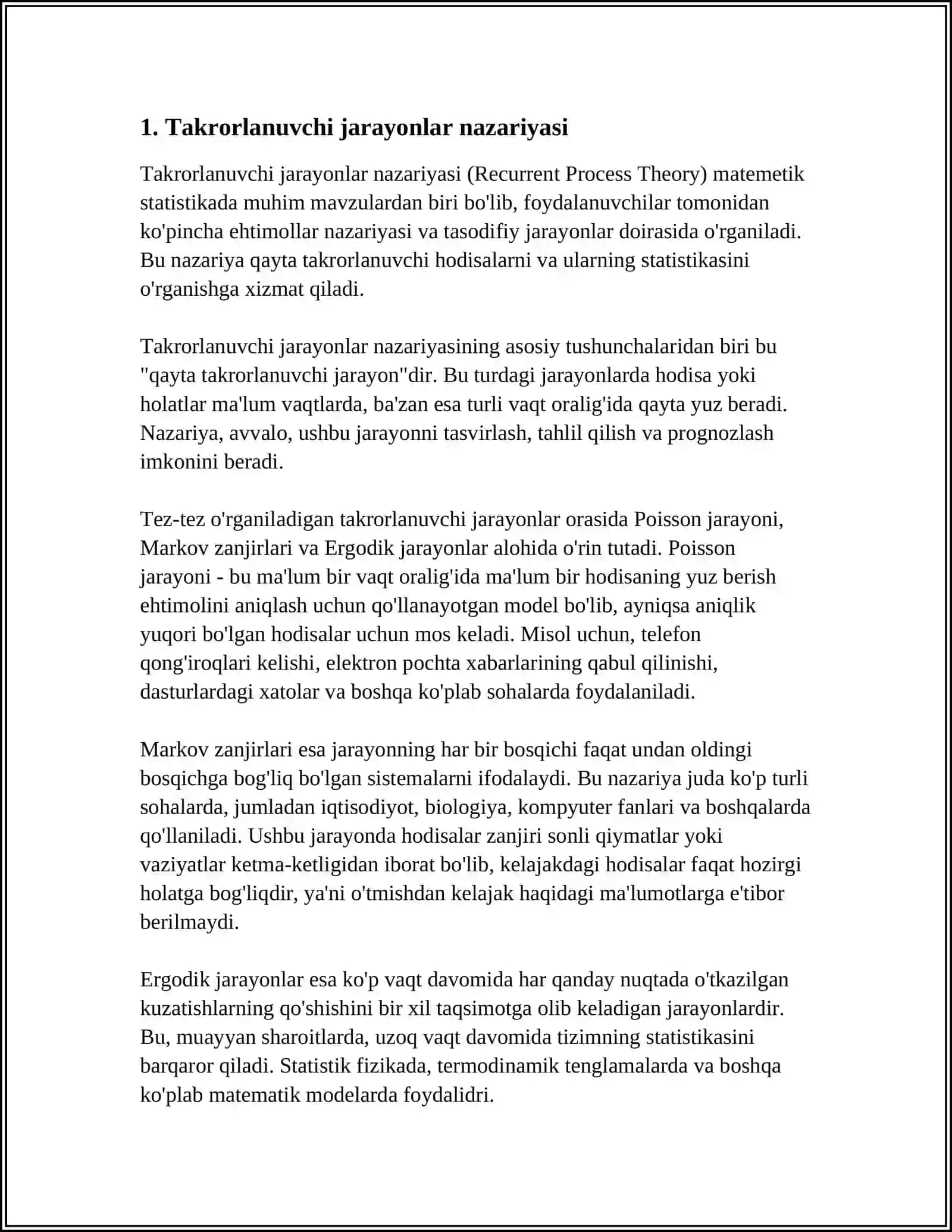 ICHMA ICH JOYLASHGAN TAKRORLANUVCHI JARAYONLARNI TASHKIL ETISJ 3