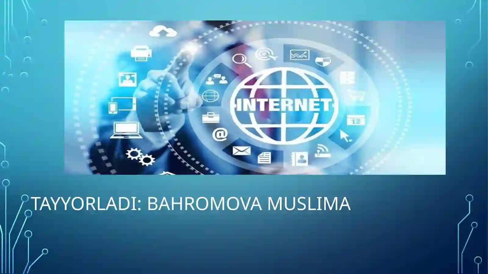 Internet tarmog'i xizmatlarining ahamiyati 3