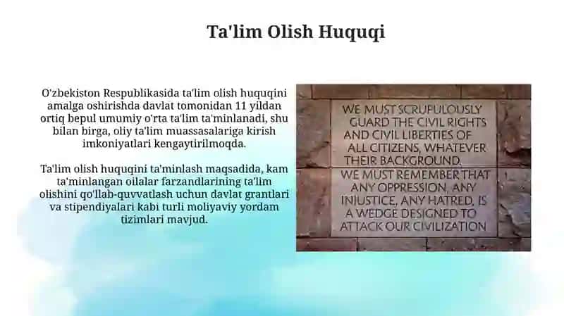 Kafolatlangan Shaxsiy Huquq va Erkinliklar 3