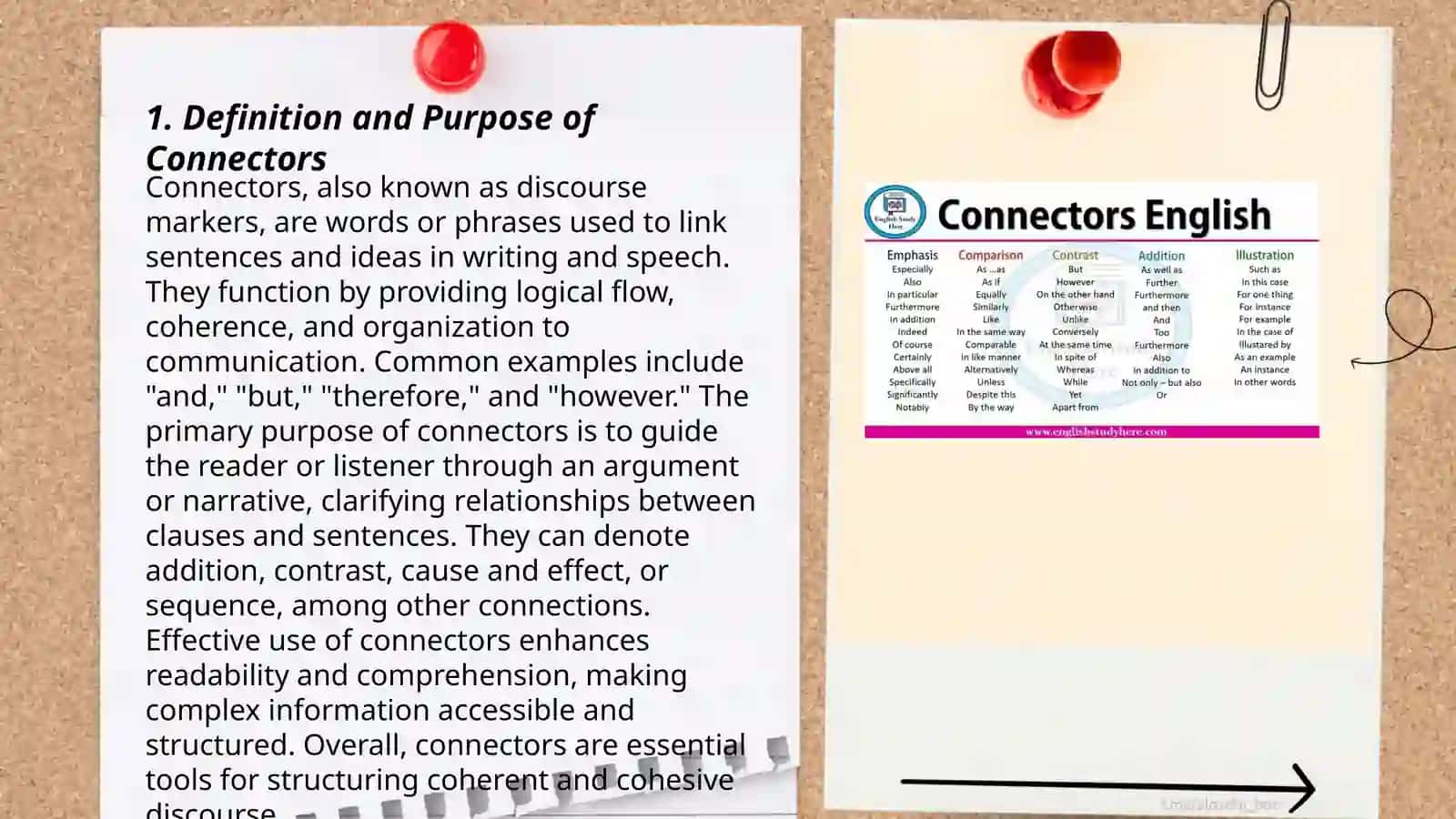 Connectors and transitional words 3