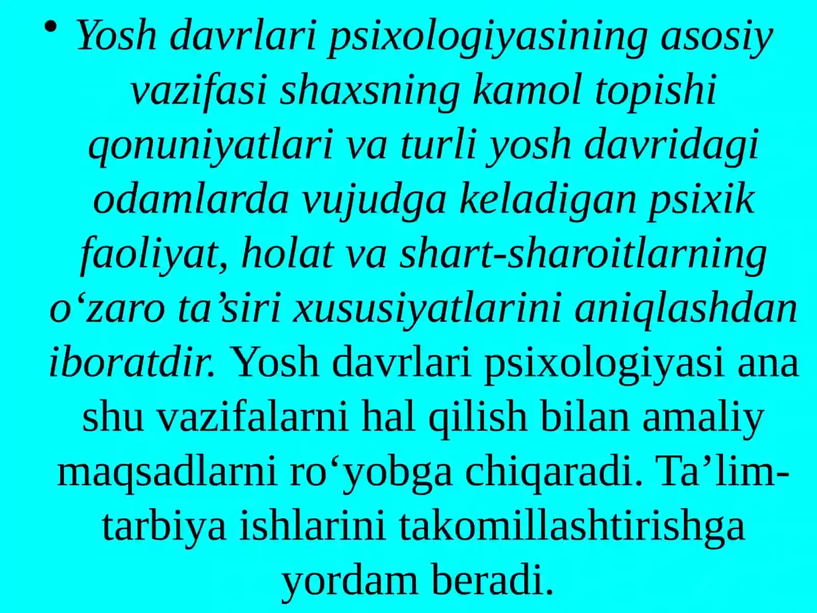 Yosh va pedagogik psixologiya fanining predmeti, vazifalari va tadqiqot metodlari 3