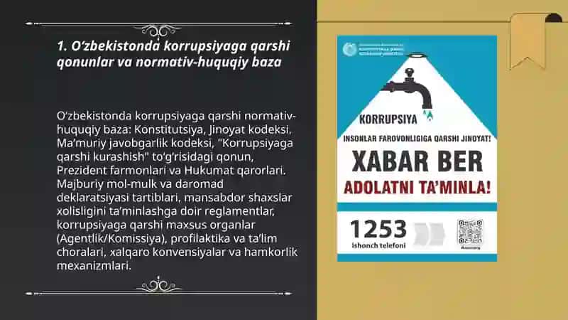 Oʻzbekistonda karrupsiyaga qarshi kurash mexanizimlari 3