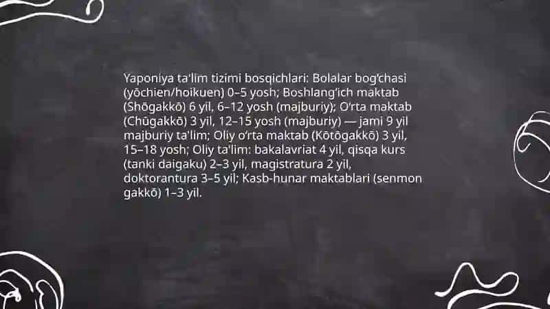 Yaponiya ta'lim tizimi 3