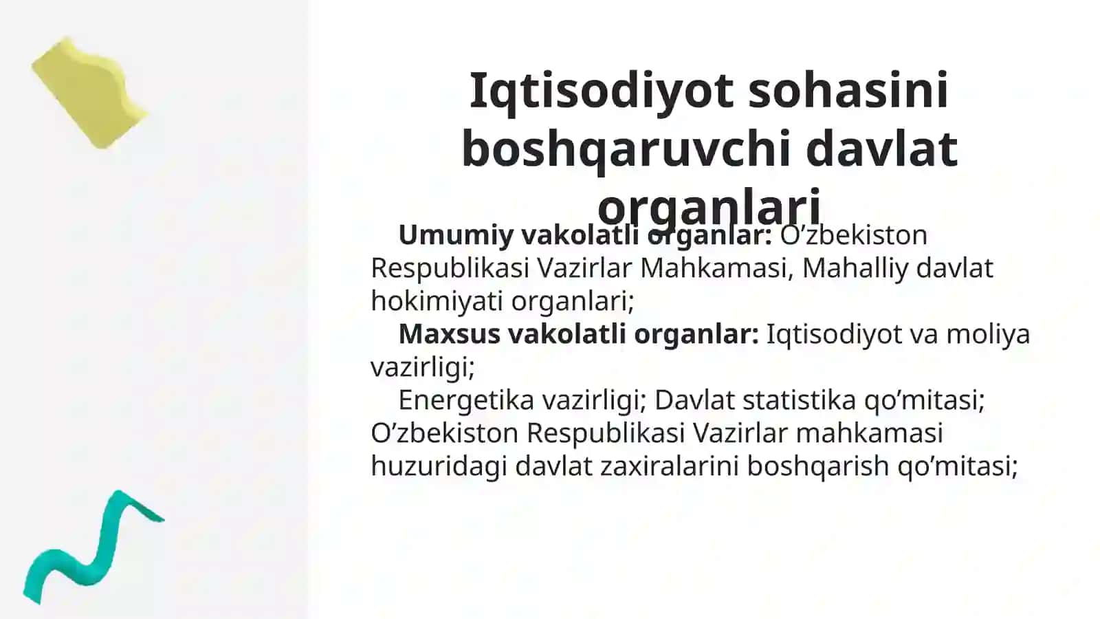 Iqtisodiyot, ijtimoiy va ma’muriy-siyosiy sohalarni ma’muriy huquqiy tartibga solish 3