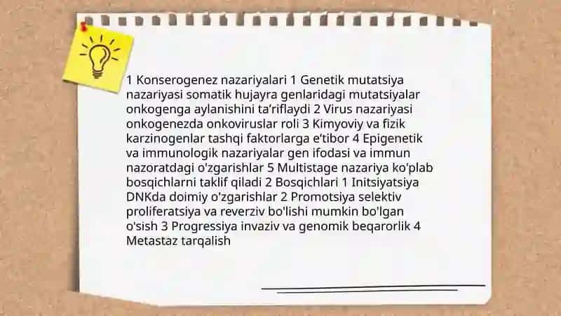 Konserogenezning biologik va genetika asoslari 3