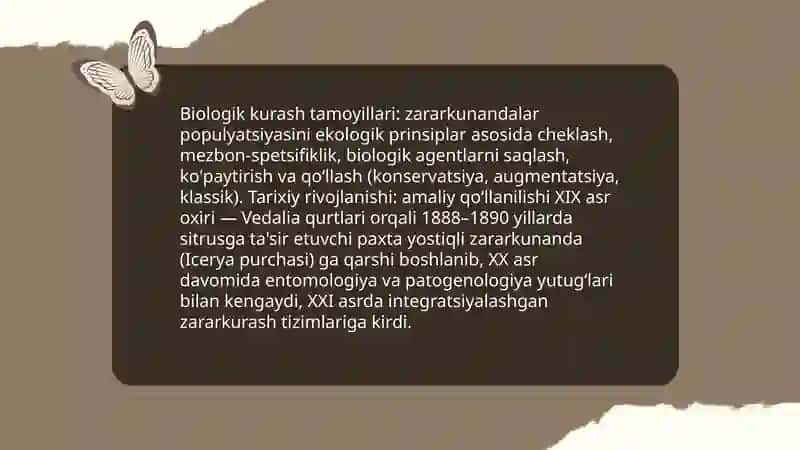 Biologik kurashning tamoyillari va tarixiy rivojlanishi 3
